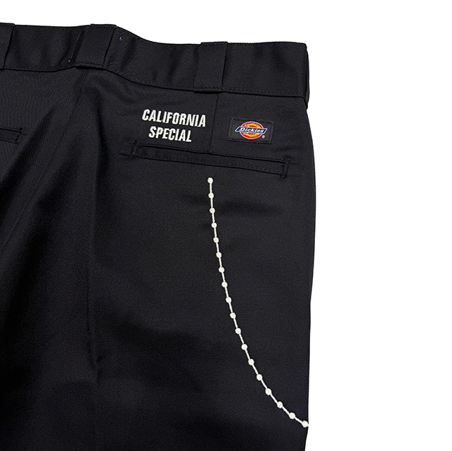CALIFOLKS ����ե���������Dickies 874���ǥ��å��������ѥ�ġ�EMBROIDERY SHAIN���ɽ���BLACK �֥�å�