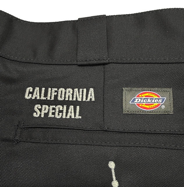 CALIFOLKS ����ե���������Dickies 874���ǥ��å��������ѥ�ġ�EMBROIDERY SHAIN���ɽ���BLACK �֥�å�