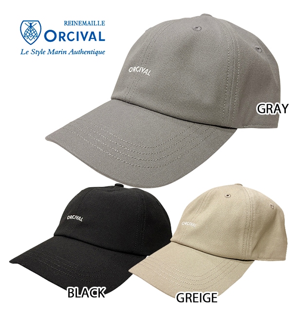 ��SALE 50%OFF��ORCIVAL �������Х롡#OR-H0333 Cotton Canvas 6 Panel Cap ���åȥ� �����Х� 6�ѥͥ� ����åס�3��(GREY/BLACK/GREIGE)��FREE��������˹�ҡ��������Х�