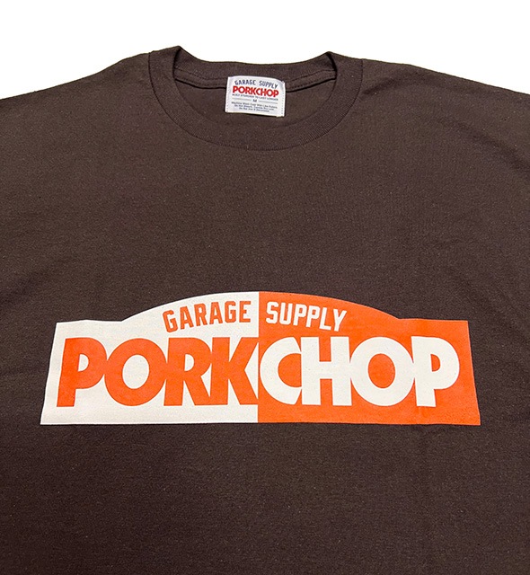 PORKCHOP �ݡ�������åס�24 BLOCK LOGO TEE��24�֥��å����� T����ġ�Ⱦµ��3��(BROWN/BLACK/WHITE)��2024SS
