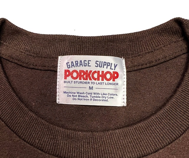 PORKCHOP �ݡ�������åס�24 BLOCK LOGO TEE��24�֥��å����� T����ġ�Ⱦµ��3��(BROWN/BLACK/WHITE)��2024SS