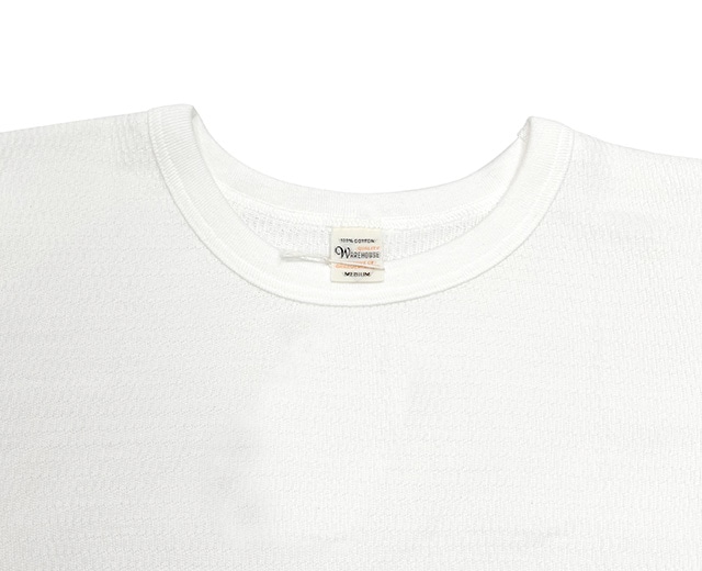 ����Ź������WAREHOUSE �� Style&Respect���������ϥ��� �� ����������ꥹ�ڥ��� CREW NECK WAFFLE THERMAL��L/S TEE�����롼�ͥå� ��åե� �����ޥ롡3����WHITE/GRAY/BLACK��Ĺµ������T