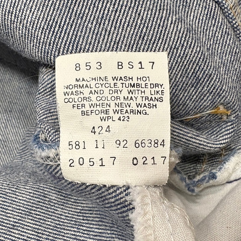 1992ǯ 11������Levi's �꡼�Х�����517��col.INDIGO��size.W38/L30ɽ����COTTON100%���֡��ĥ��åȡ�Made in U.S.A. ��VINTAGE ������ơ����ۡ���š�