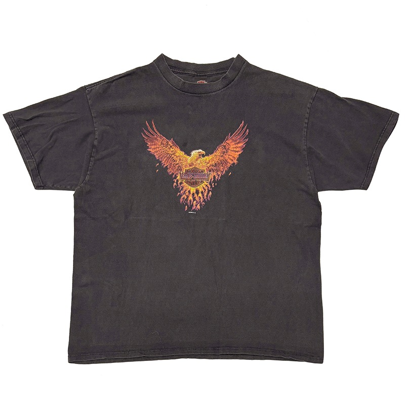 ��98��Harley-Davidson �ϡ��졼���ӥåɥ���SHORT SLEEVE T-SHIRTS ���硼�ȥ��꡼�� T����ġ�col:BLACK��size:XXL��COTTON100%��Made in U.S.A.����VINTAGE �ӥ�ơ����ۡ���šۡ�Ź�޻����Բġ�