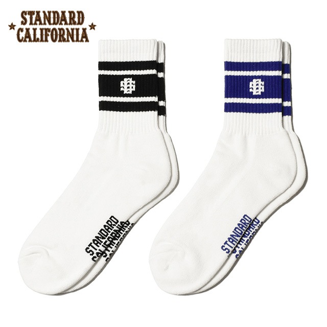 STANDARD CALIFORNIA ɥե˥SD Sports Socks -2Pack ݡ å 2PBLACK&BLUE