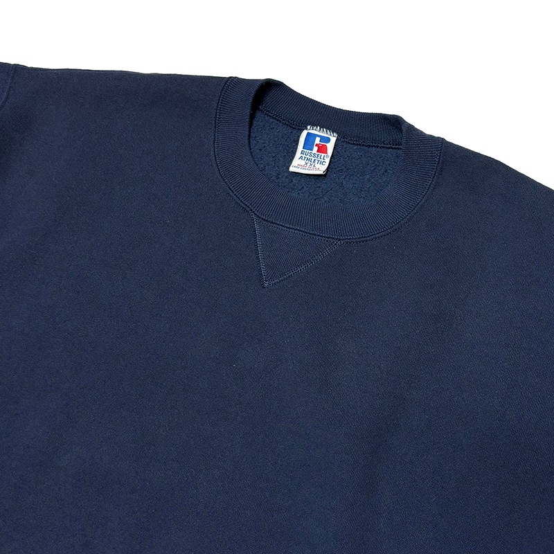 90s��RUSSELL ATHLETIC ��å��� ��������å���CREW NECK SWEAT ���롼�ͥå� �������åȡ�̵�ϡ�col:NAVY��size:XXL��Made in U.S.A.��BIG SIZE����VINTAGE ������ơ����ۡ���šۡ�Ź�޻����Բġ�