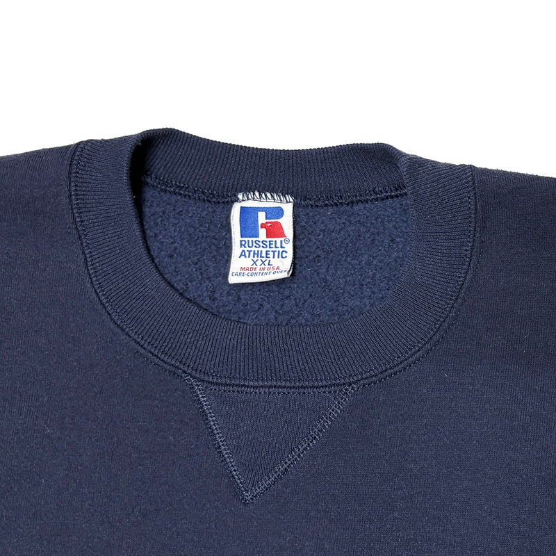 90s��RUSSELL ATHLETIC ��å��� ��������å���CREW NECK SWEAT ���롼�ͥå� �������åȡ�̵�ϡ�col:NAVY��size:XXL��Made in U.S.A.��BIG SIZE����VINTAGE ������ơ����ۡ���šۡ�Ź�޻����Բġ�
