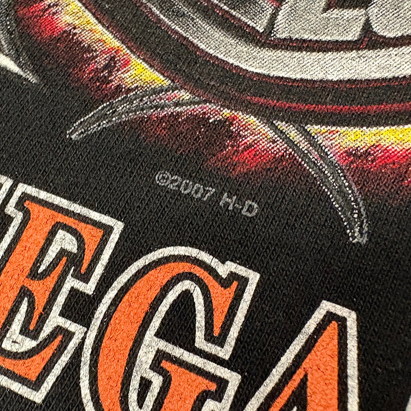 ��06��Harley-Davidson �ϡ��졼���ӥåɥ���LONG SLEEVE T-SHIRTS ���󥰥��꡼�� T����ġ�col:BLACK��size:2X-LARGE��Made in U.S.A.����USED �桼���ɡۡ���šۡ�Ź�޻����Բġ�
