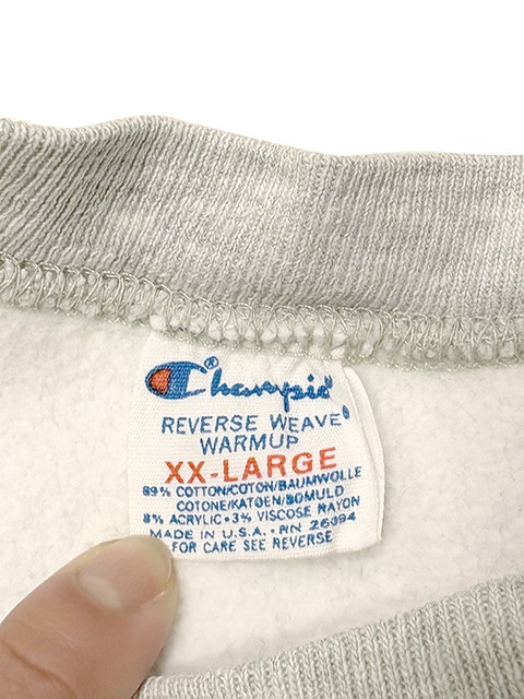 ��SALE 30%OFF�� 80s��Champion �����ԥ���REVERSE WEAVE CREW NECK SWEAT SHIRTS ��С����������� ���롼�ͥå� �������å� ����ġ�col:GRAY��size:XX-LARGE���ȥꥳ������µ��̵����STONE HARBOR��MADE IN U.S.A. ����ꥫ����BIG SIZE����VINTAGE ������ơ����ۡ���šۡ�Ź�޻����Բġ�