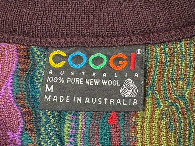 ��SALE 30%OFF�� COOGI ����������3D Knit Wool Sweater 3D�˥å� �����륻��������col.GREEN�ϡ�size:M��100��PURE NEW WOOL��Made in AUSTRALIA����OLD ������ɡۡ���šۡ�Ź�޻����Բġ�