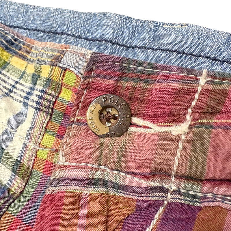 ��SALE 30%OFF��Polo by Ralph Lauren �ݥ� ���ե������MADRAS CHECK SHORTS �ޥɥ饹�����å� ���硼�ġ�col.RED�ϡ�size:W36��COTTON100�� ��USED �桼���ɡۡ���šۡ�Ź�޻����Բġ�