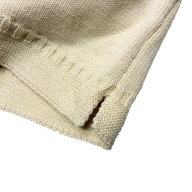 Le Tricoteur �� �ȥꥳ���塼�롡Guernsey Sweater  ���󥸡�����������col:WHITE��size:ɽ���ʤ�(M-L����)��PURE NEW WOOL100%��Made in GUERNSEY ��USED �桼���ɡۡ���šۡ�Ź�޻����Բġ�