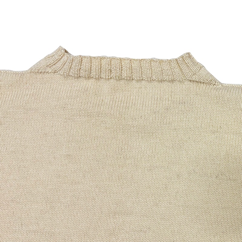 Le Tricoteur �� �ȥꥳ���塼�롡Guernsey Sweater  ���󥸡�����������col:WHITE��size:ɽ���ʤ�(M-L����)��PURE NEW WOOL100%��Made in GUERNSEY ��USED �桼���ɡۡ���šۡ�Ź�޻����Բġ�