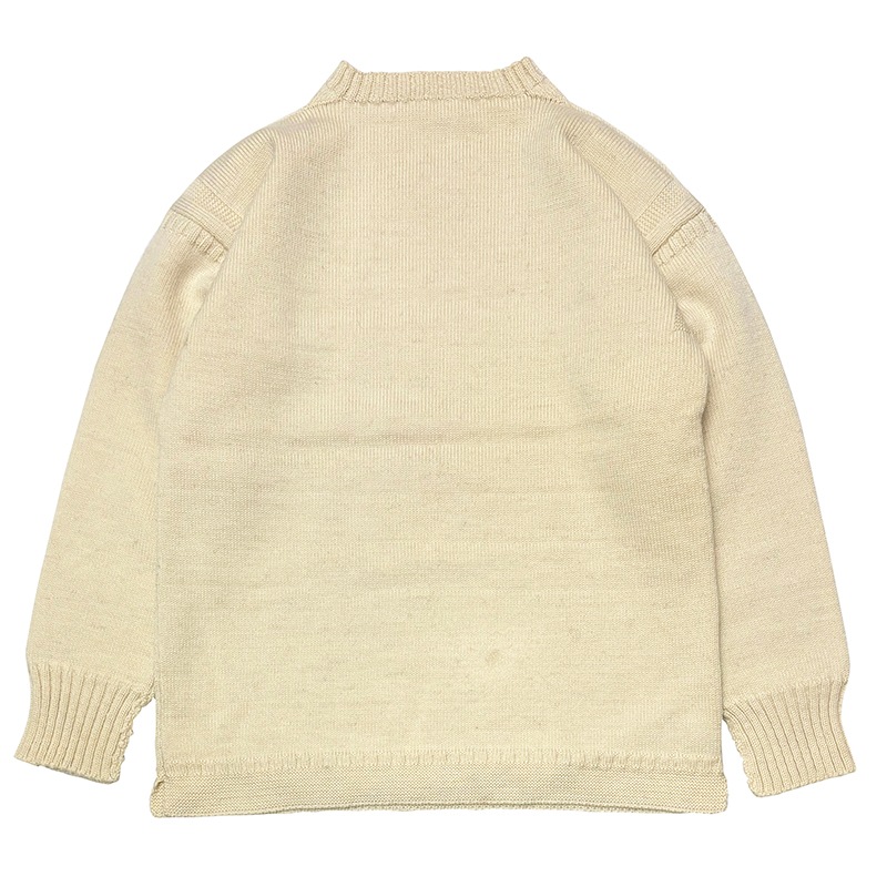 Le Tricoteur �� �ȥꥳ���塼�롡Guernsey Sweater  ���󥸡�����������col:WHITE��size:ɽ���ʤ�(M-L����)��PURE NEW WOOL100%��Made in GUERNSEY ��USED �桼���ɡۡ���šۡ�Ź�޻����Բġ�