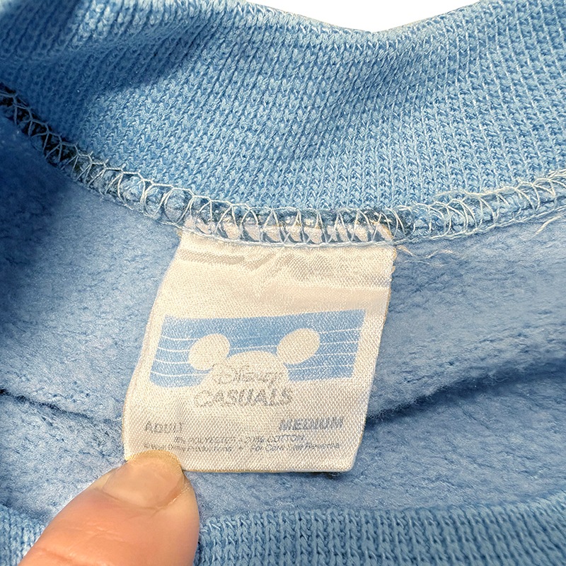 80s��DISNEY CASUALS �ǥ����ˡ� �����奢�롡MICKY MOUSE C/N SWEAT �ߥå����ޥ��� ���롼�ͥå��������åȡ���­��col:SAX BLUE��size:ADULT MEDIUM����VINTAGE �ӥ�ơ����ۡ���šۡ�Ź�޻����Բġ�