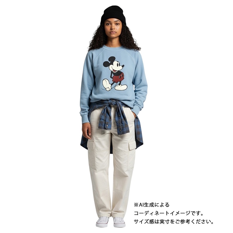 80s��DISNEY CASUALS �ǥ����ˡ� �����奢�롡MICKY MOUSE C/N SWEAT �ߥå����ޥ��� ���롼�ͥå��������åȡ���­��col:SAX BLUE��size:ADULT MEDIUM����VINTAGE �ӥ�ơ����ۡ���šۡ�Ź�޻����Բġ�