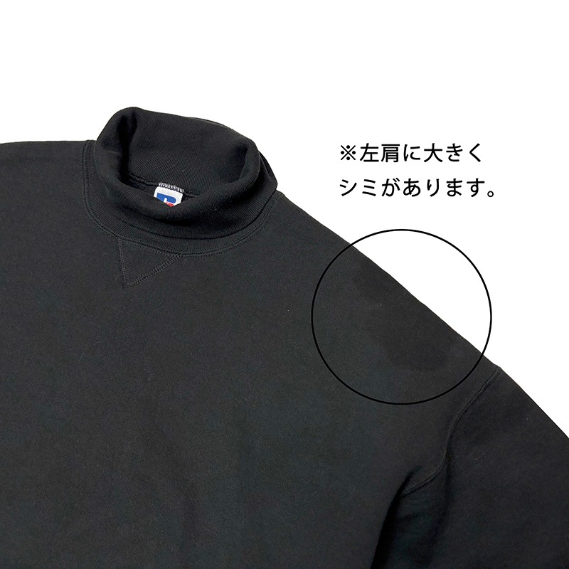 90s��RUSSELL ATHLETIC ��å��� ��������å���TURTLENECK SWEAT �����ȥ�ͥå� �������åȡ�̵�ϡ�col:BLACK��size:XXL��Made in U.S.A.��BIG SIZE����VINTAGE ������ơ����ۡ���šۡ�Ź�޻����Բġ�