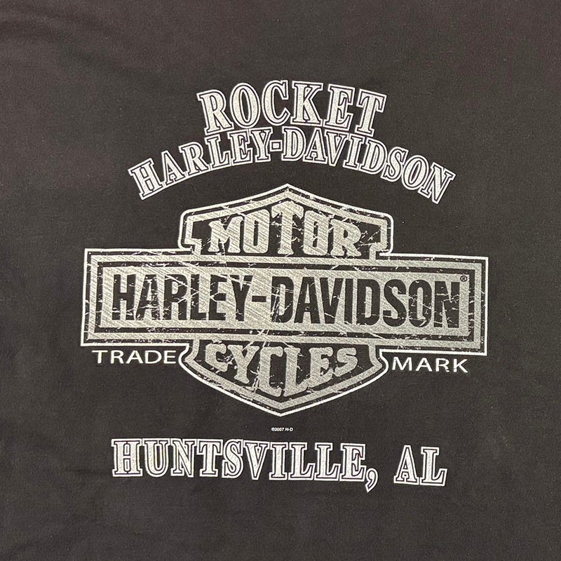 ��07��Harley-Davidson �ϡ��졼���ӥåɥ���LONG SLEEVE T-SHIRTS ���󥰥��꡼�� T����ġ�col:BLACK��size:2X-LARGE��Made in U.S.A.����USED �桼���ɡۡ���šۡ�Ź�޻����Բġ�
