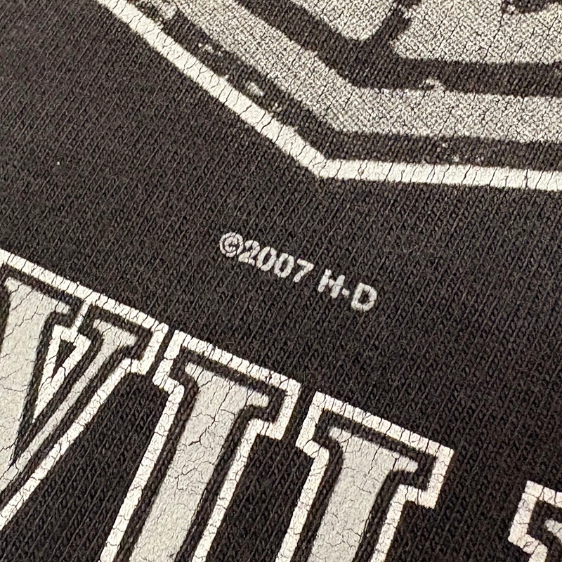 ��07��Harley-Davidson �ϡ��졼���ӥåɥ���LONG SLEEVE T-SHIRTS ���󥰥��꡼�� T����ġ�col:BLACK��size:2X-LARGE��Made in U.S.A.����USED �桼���ɡۡ���šۡ�Ź�޻����Բġ�