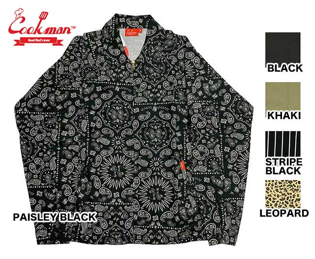 COOKMANåޥDelivery JacketǥХ꡼ 㥱åȡ5PAISLEY BLACK/BLACK/KHAKI/STRIPE BLACK/LEOPARD