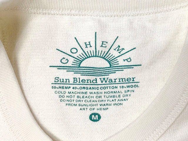 GOHEMP �����إ�ס�BASIC L/SL TEE -SUN BLEND WARMER �١����å� ���󥰥��꡼�� T����� -����֥��� �������ޡ����㡦�ʡ��ӡ��ݲ����ۼ�®�������ä�������ʡ���ŷ���Ǻࡡgo hemp��2024FW