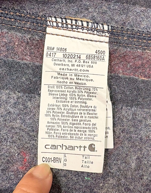 Carhartt ϡȡߥ祢ȡ֥󥱥åդsize:L-TALLcol:å֥饦󡡥åϡС   Used 桼ɡۡš