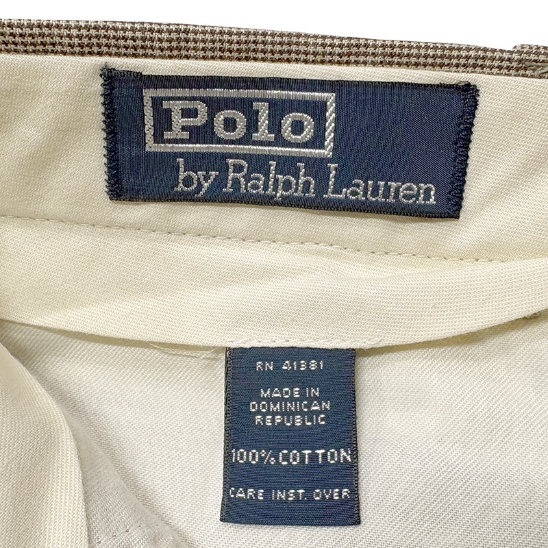 ��SALE 30%OFF��Polo by Ralph Lauren �ݥ� ���ե������2tuck Cotton Slacks 2���å� ���åȥ� ����å�����col.BROWN�ϡ�size:W36��COTTON100�� ��USED �桼���ɡۡ���šۡ�Ź�޻����Բġ�