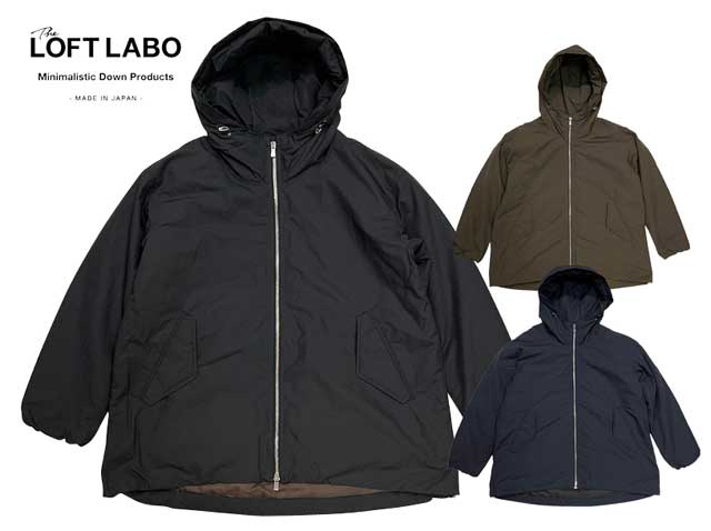 The LOFTLABOեȥ JEAN-2ɡHOODED MIDDLE DOWN JACKETաǥå ߥɥ  㥱åȡ2(BLACK/BEIGE)Kawada Feather2022ǯFW