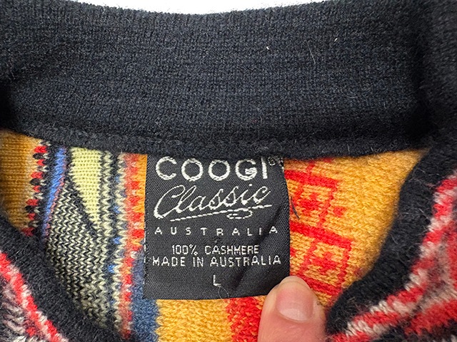��SALE 30%OFF�� COOGI ����������3D Knit Cashmere Sweater 3D�˥å� �����ߥ�����������col.YELLOW�ϡ�size:L��100��CASHMERE��Made in AUSTRALIA����OLD ������ɡۡ���šۡ�Ź�޻����Բġ�