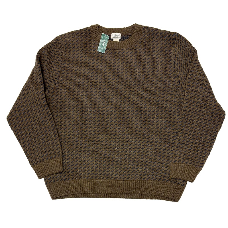 ��DEADSTOCK�ۡ�L.L. Bean ���륨��ӡ���Birds Eye Crew Neck Sweater �С������� ���롼�ͥå� ����������col.BROWN��size:XXL-REG��Made in Norway��BIG SIZE �ڥǥåɥ��ȥå��ۡ���šۡ�Ź�޻����Բġ�