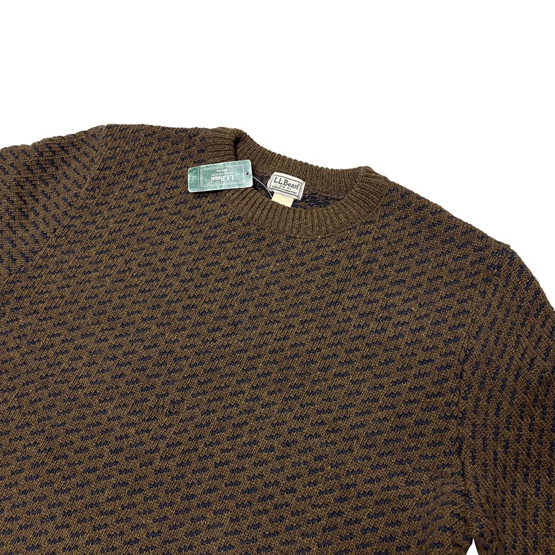 ��DEADSTOCK�ۡ�L.L. Bean ���륨��ӡ���Birds Eye Crew Neck Sweater �С������� ���롼�ͥå� ����������col.BROWN��size:XXL-REG��Made in Norway��BIG SIZE �ڥǥåɥ��ȥå��ۡ���šۡ�Ź�޻����Բġ�