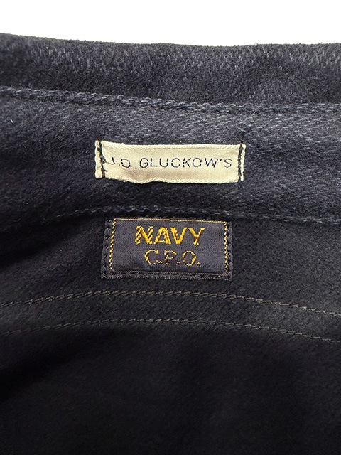 John Gluckow ����󥰥�å�����Lot JG-04��CHIEF PETTY OFFICER (C.P.O) SHIRT�������եڥƥ� ���ե����� ����ġ�NAVY �ͥ��ӡ���WAREHOUSE �������ϥ�����������
