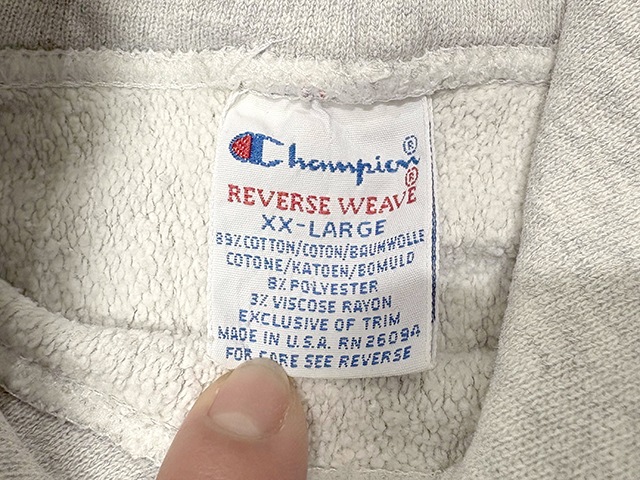 90sChampion ԥREVERSE WEAVE PULLOVER PARKA С ץ륪С ѡcol:GRAYsize:XX-LARGEɽץȡץ롡MADE IN U.S.A. ꥫBIG SIZEVINTAGE ơۡšۡŹ޻Բġ