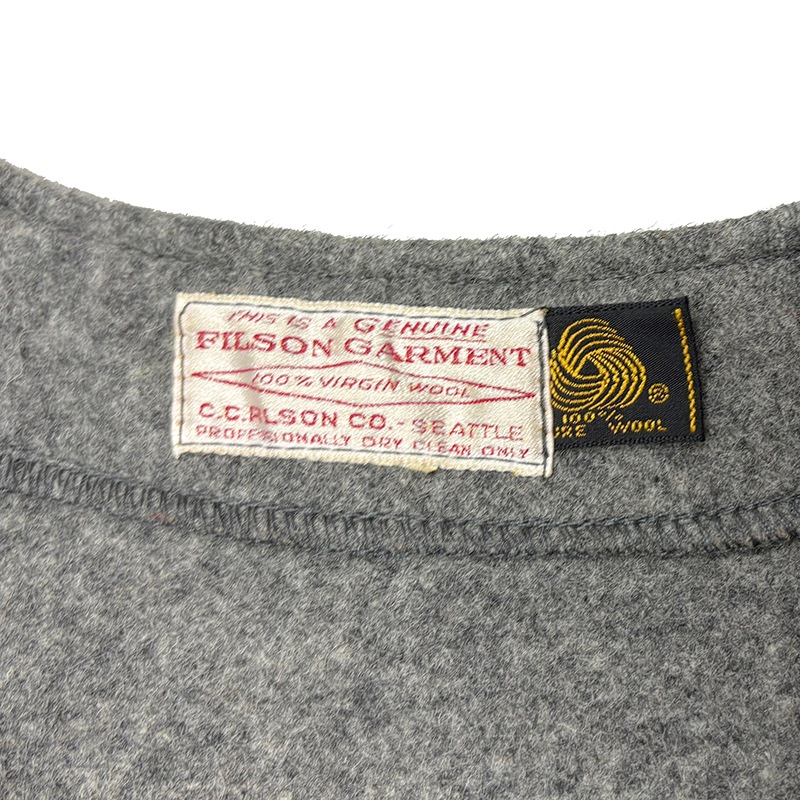 FILSON �ե��륽��MACKINAW WOOL VEST �ޥå��Ρ� ������ �٥��ȡ�col:GRAY��size:ɽ���ʤ�(L����)��100�� VIRGIN WOOL����OLD ������ɡۡ���š�