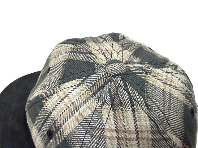 THE H.W.DOG & co. �ɥå���PLAID TWO TONE CAP���ץ쥤�� �ġ��ȡ��� ����åס�˹�ҡ�BLACK �֥�å�
