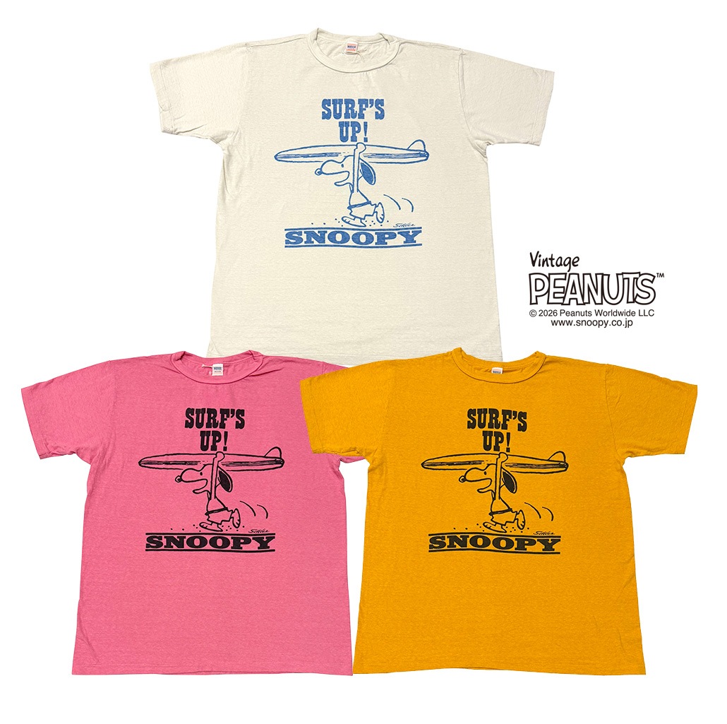 【新品】WAREHOUSE SNOOPY Tシャツ クリーム L WAREHOUSE × PEANUTS ウエアハウス × ピーナッツ SURF'S UP TEE