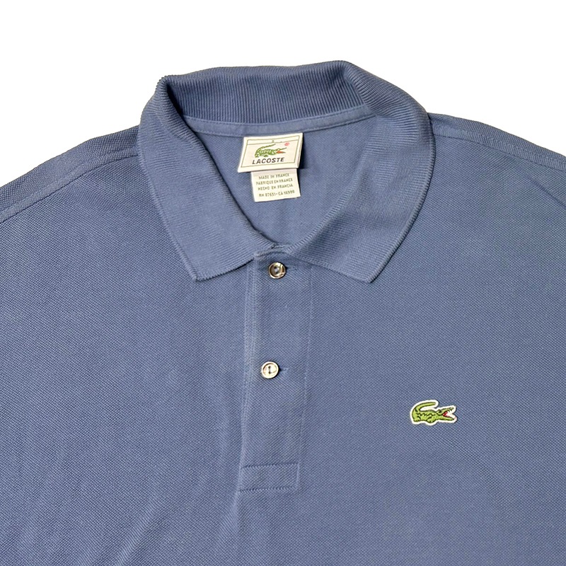 LACOSTE �饳���ơ�Made in France �ե������Polo Shirt �ݥ�����ġ�col:LT.PURPLE��size:5(XL����)���ե�饳����USED �桼���ɡۡ���šۡ�Ź�޻����Բġ�