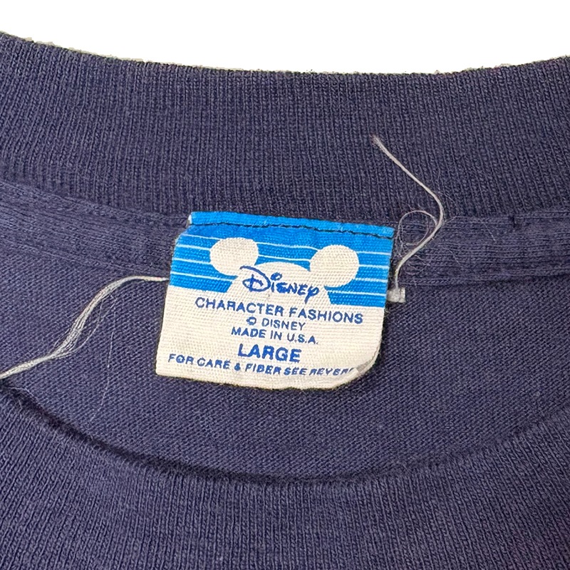 80s��Disney �ǥ����ˡ���FANTASIA �ե��󥿥�����Mickey Mouse T-Shirts �ߥå����ޥ���T����ġ�col:NAVY��size:LARGE��Made in U.S.A. ��VINTAGE �ӥ�ơ����ۡ���š�
