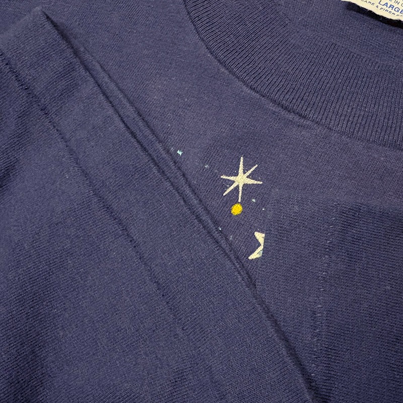 80s��Disney �ǥ����ˡ���FANTASIA �ե��󥿥�����Mickey Mouse T-Shirts �ߥå����ޥ���T����ġ�col:NAVY��size:LARGE��Made in U.S.A. ��VINTAGE �ӥ�ơ����ۡ���š�