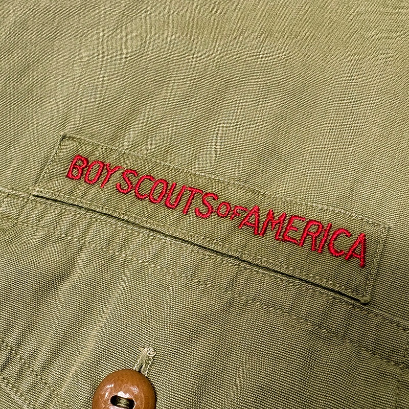 40s��Boy Scouts �ܡ����������ȡ�L/S SHIRTS Ĺµ����ġ��ޥ��դ���col.GREEN��size:ɽ���ʤ�(L-XL����)��Boy Scouts of America ��VINTAGE �ӥ�ơ����ۡ���š�