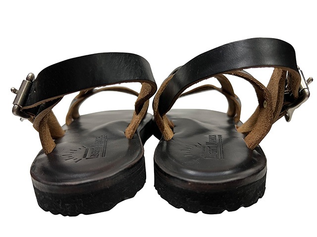 LIGHT MARKER Foot wear �饤�ȥޡ����� �եåȥ���������RISHIKESH SANDAL �ꥷ�������� �쥶�� ������롡BLACK �֥�å���M������(25��26cm)���ϥ�ɥᥤ�ɡ��쥶��������롡KUBIKI LEATHER��LEFT HAND
