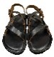 LIGHT MARKER Foot wear �饤�ȥޡ����� �եåȥ���������RISHIKESH SANDAL �ꥷ�������� �쥶�� ������롡BLACK �֥�å���M������(25��26cm)���ϥ�ɥᥤ�ɡ��쥶��������롡KUBIKI LEATHER��LEFT HAND