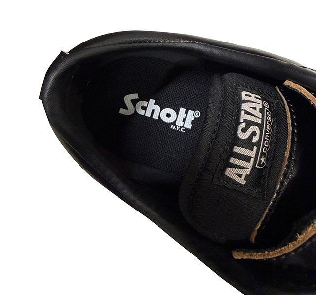 Schott �� CONVERSE ����åȡߥ���С��� ��ONE STAR Z / Schott�� ��󥹥��� BLACK/WHITE �֥�å�/�ۥ磻�ȡ�1AD062�����ˡ�����