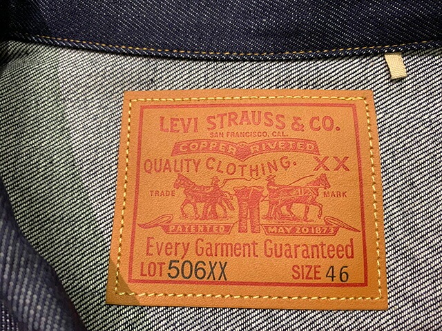 �ڤ�1����1���¤��Levi's �꡼�Х�����VINTAGE CLOTHING��506XX 1936��ǥ롡TYPE I �ȥ�å������㥱�åȡ��ե������ȡ�LVC��NON WASH �Υ󥦥��å��塡�ǥ˥ॸ�㥱�åȡ����������