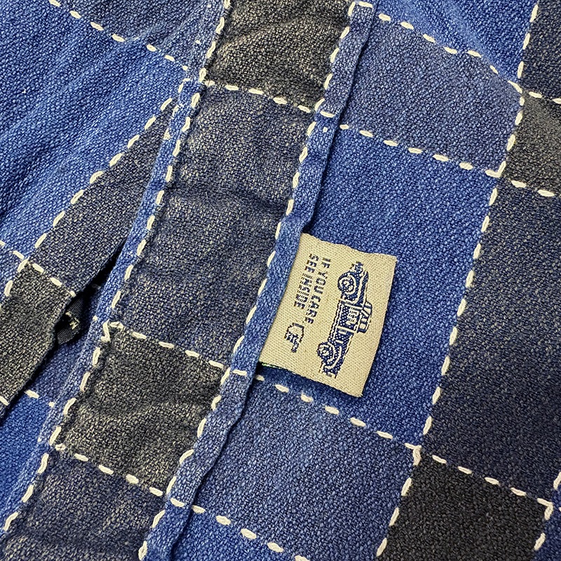 90s��DOUBLE RL ���֥륢���륨�롡STITCH PLAID L/S SHIRT ���ƥå� �ץ쥤�� ���󥰥��꡼�֥���ġ�col:BLUE��size:XL��RRL��Ralph Lauren ��VINTAGE �ӥ�ơ����ۡ���šۡ�Ź�޻����Բġ�