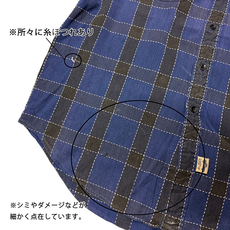 90s��DOUBLE RL ���֥륢���륨�롡STITCH PLAID L/S SHIRT ���ƥå� �ץ쥤�� ���󥰥��꡼�֥���ġ�col:BLUE��size:XL��RRL��Ralph Lauren ��VINTAGE �ӥ�ơ����ۡ���šۡ�Ź�޻����Բġ�