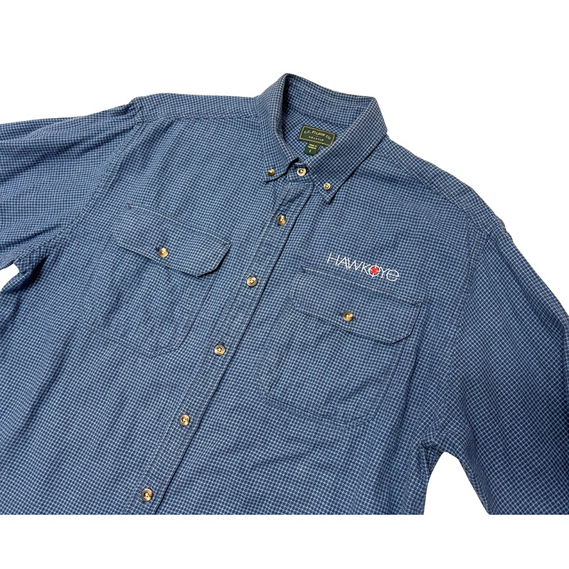 FILSON �ե��륽��LONG SLEEVE SHIRTS ���󥰥��꡼�� ����ġ�col:BLUE CHECK��size:L��COTTON100%����USED �桼���ɡۡ���šۡ�Ź�޻����Բġ�