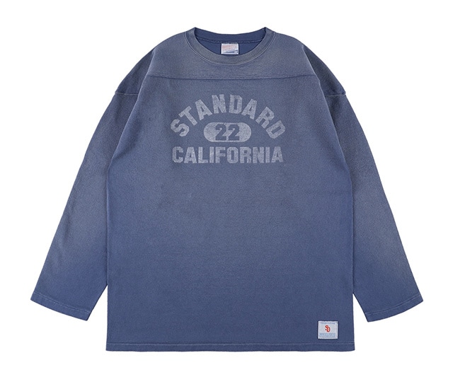 STANDARD CALIFORNIA ����������ɥ���ե���˥� Heavyweight Football Logo Long Sleeve T Vintage Wash���إӡ��������� �եåȥܡ��� Ĺµ T����ġ�2����WHITE/NAVY��