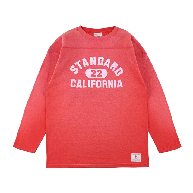 STANDARD CALIFORNIA ����������ɥ���ե���˥� Heavyweight Football Logo Long Sleeve T Vintage Wash���إӡ��������� �եåȥܡ��� Ĺµ T����ġ�2����WHITE/NAVY��
