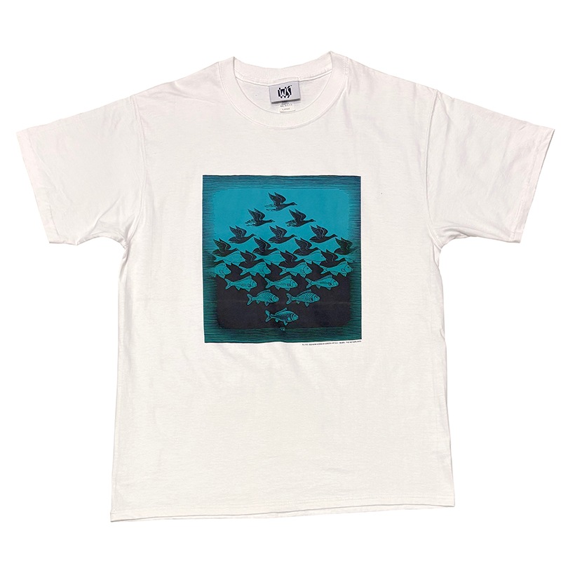 ��Dead Stock�ۡ�Maurits Escher �ޥ���åġ����å��㡼���ֶ��ȿ�� S/S T-Shirts ȾµT����ġ�col:WHITE��size:LARGE��WESTSIDE IMPRESSIONS��Made in U.S.A. �ڥǥåɥ��ȥå��ۡ���š�